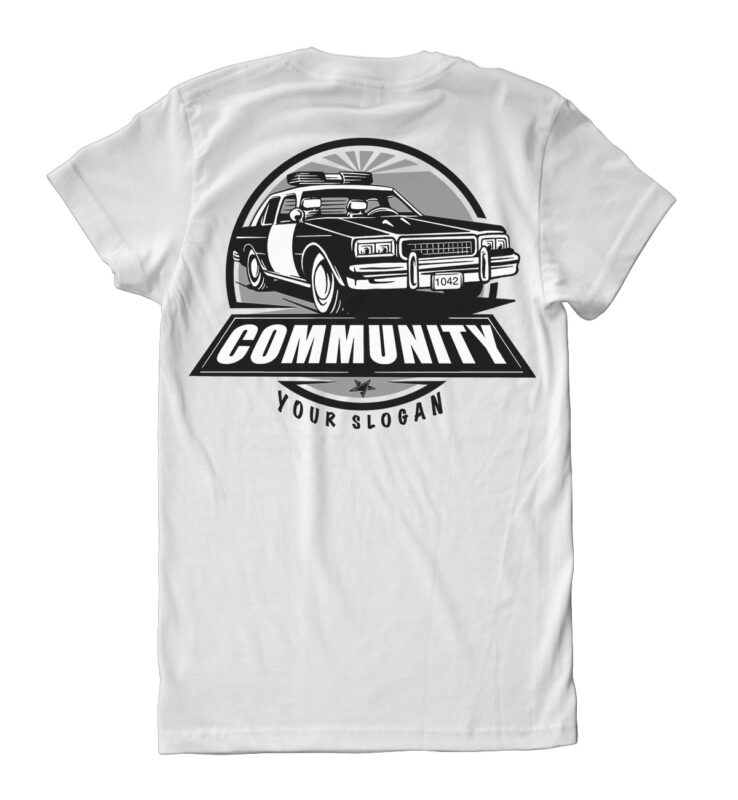 Car police t-shirt design for community