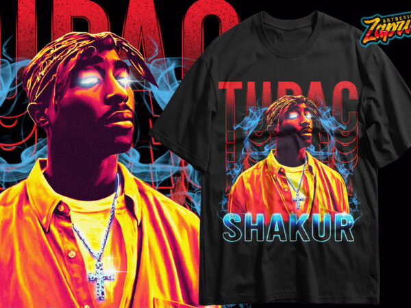 Tupac thuglife 2pac shakur hiphop streetwear tshirt design