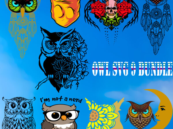 Owl svg 9 bundle, bundle owl, owl bundle, owl mandala svg, owl dream catcher svg, owl zentangle svg, floral motifs mixed black and white vector, owl svg, owl vector, owl