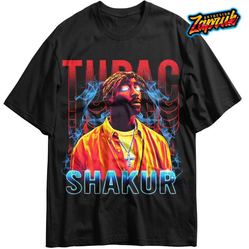 Tupac thuglife 2pac shakur hiphop streetwear tshirt design