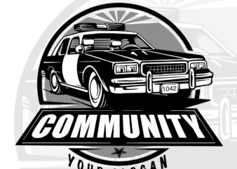 Car police t-shirt design for community