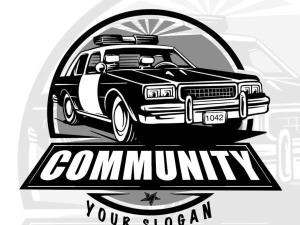 Car police t-shirt design for community