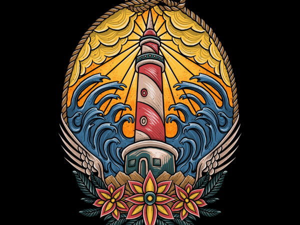 The ocean traditional tshirt design