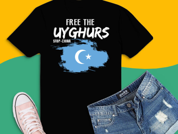 Free the uyghurs png, free the uyghurs svg, freedom uyghurs svg,flag east turkestan png,free uyghur resist fist with uyghur flag, t shirt graphic design