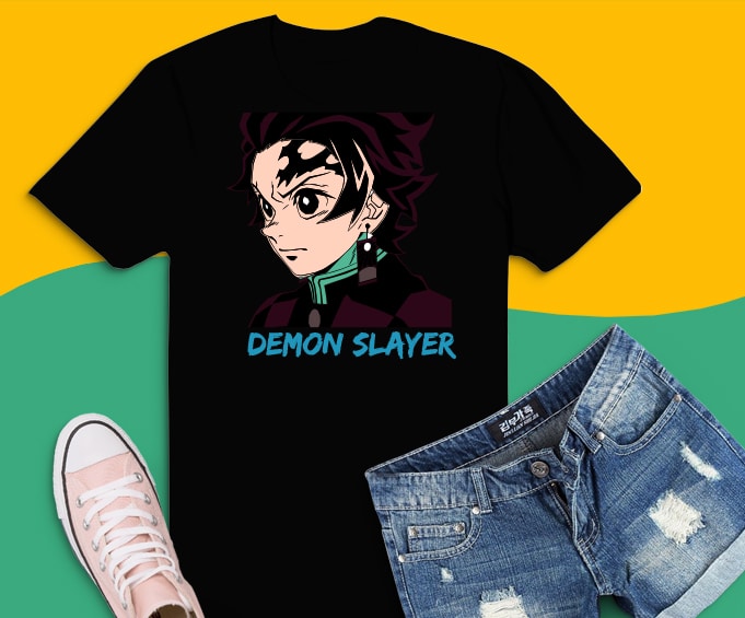 Vintage Slayers Demon png, Essential Slayer Demon svg, äñimë Manga T-Shirt design png,Slayer Demon Anime Art png,Manga Series Design Arts Vaporwave,