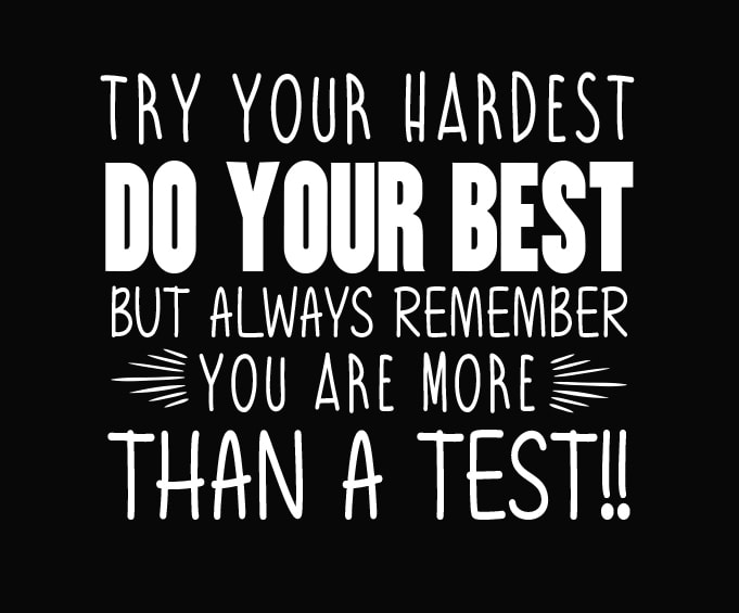 Try Your Hardest Do Your Best But Always Remember You're More Than a Test SVG, png, eps,Sarcastic shirt design svg, humor saying, funny saying, geek tshirt design, fun,funny quotes, funniest