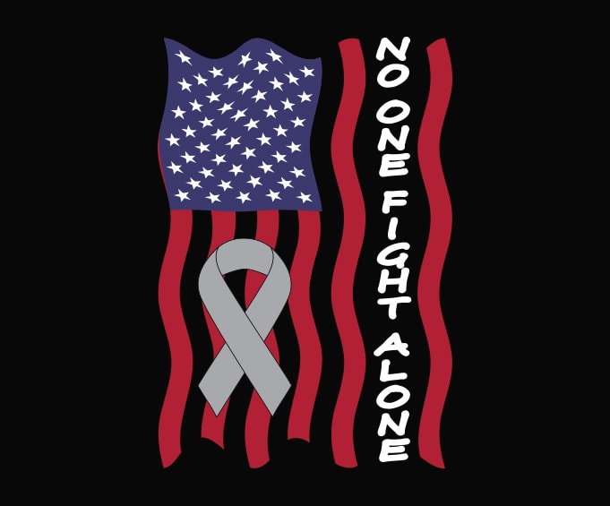 No One Fights Alone USA Flag svg, png, eps, use for all Awareness day month,Cancer awareness,Craniosynostosis awareness, Epilepsy awareness, Gynecological Cancer, Hypokalemic Periodic,Paralysis, Infantile Spasms, Rett Syndrome, breast cancer awarness,