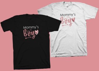 Mommy’s Boy t shirt design – funny text for Mother’s day celebration for t shirt design sale