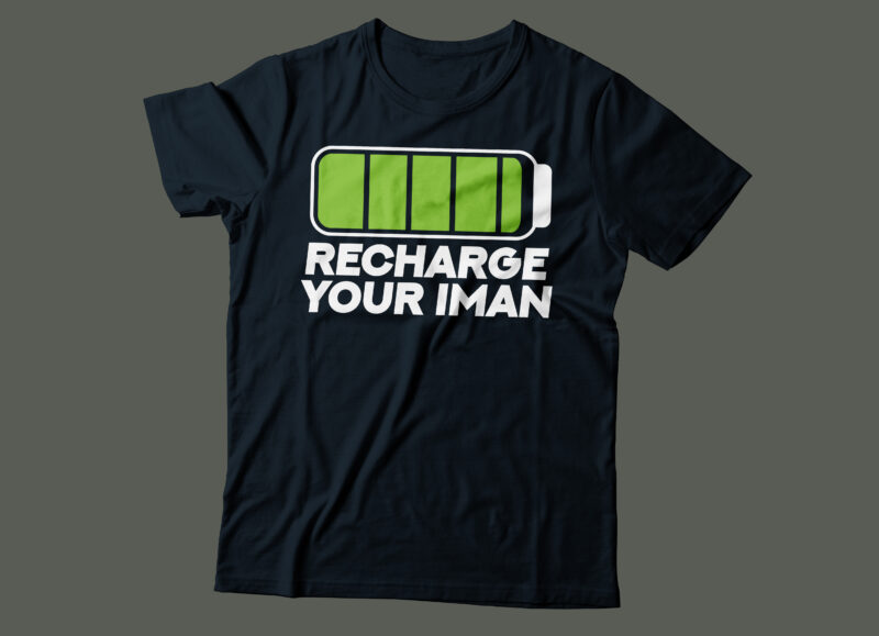recharge your Iman because its Ramzan | religious typography design | Islamic tee