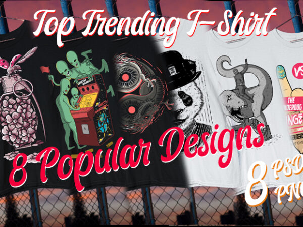 8 top trending bundle aliens/ panda/ love / dinosour / t rex / ninja / luchador / sushi