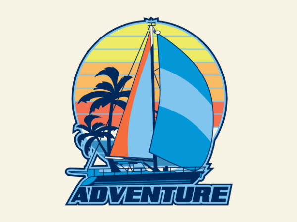 Set your sail t shirt template vector