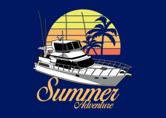 SUMMER ADVENTURE t shirt template vector