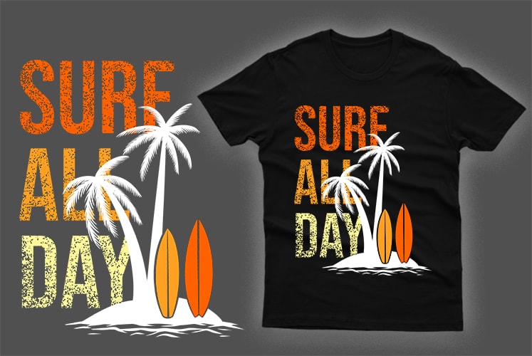 35 Surf Paradise PSD Editable Design Bundle – PNG Transparent Background