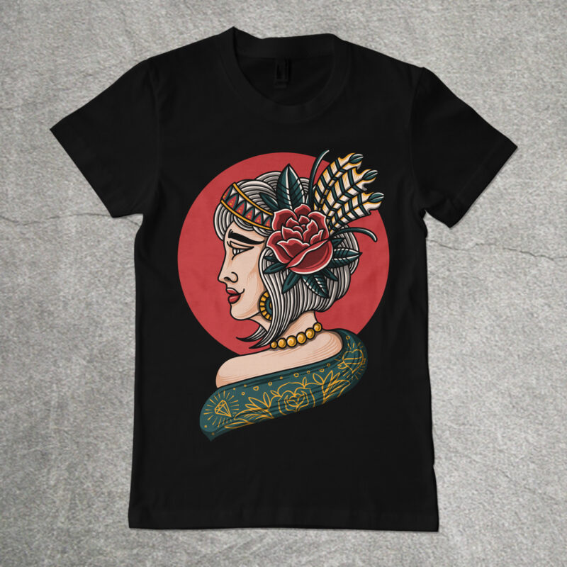 The Queen traditional tshirt design