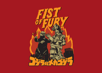 fist of fury t shirt graphic design