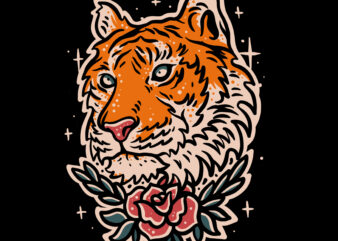 Tiger vector illustration for t-shirt design