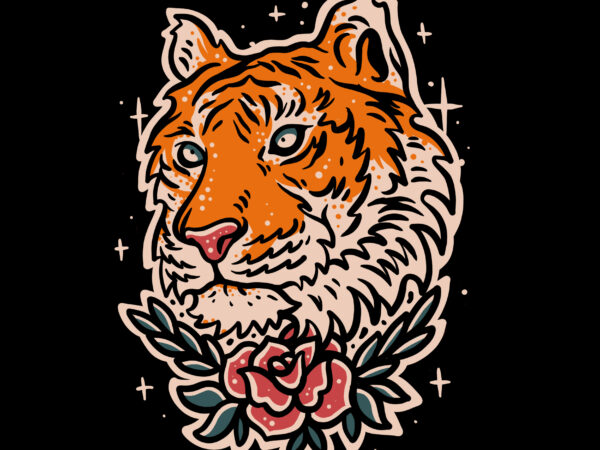 Tiger vector illustration for t-shirt design