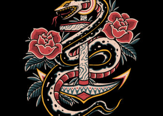 Traditional snake tshirt design