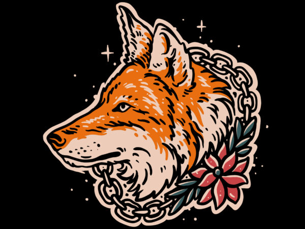 Wolf vector illustration for t-shirt design