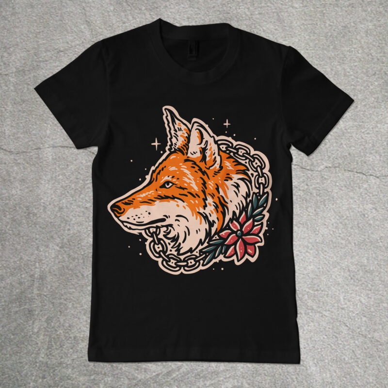 Wolf vector illustration for t-shirt design