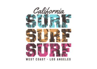 California Surf t shirt vector file