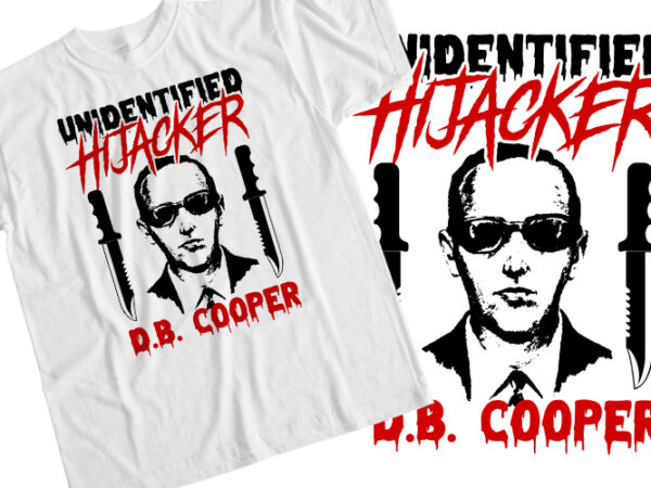 Unidentified hijecker d.b. cooper t shirt vector graphic