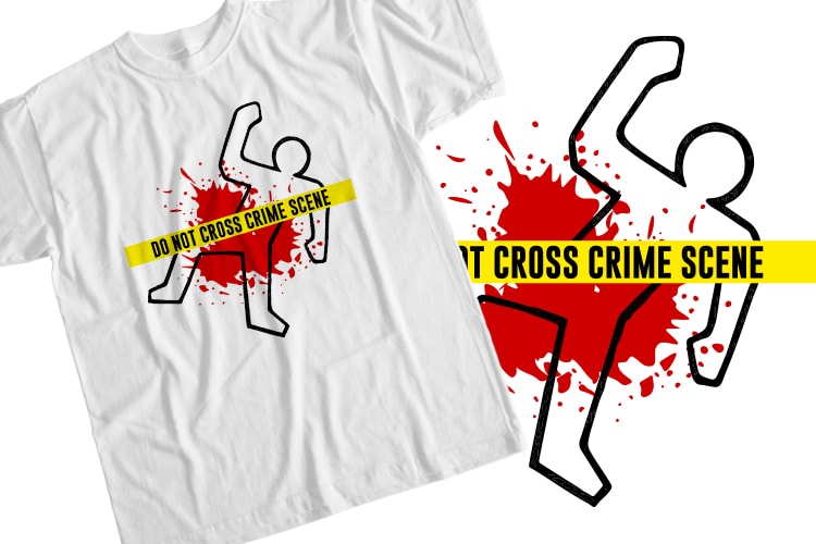 Do not cross crime scene t-shirt design