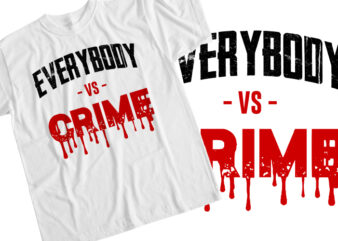 Everybody VS Crime vector clipart