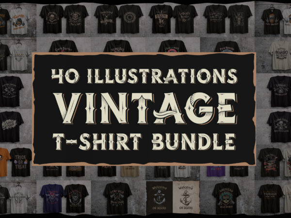 Vintage t-shirt bundle - Buy t-shirt designs