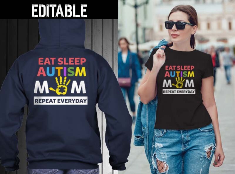 65 Eat sleep repeat bundle tshirt designs editable