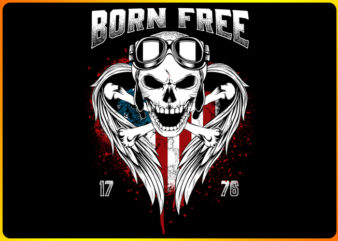 Born Free Man t shirt template