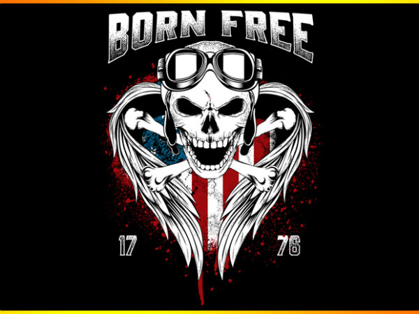 Born free man t shirt template