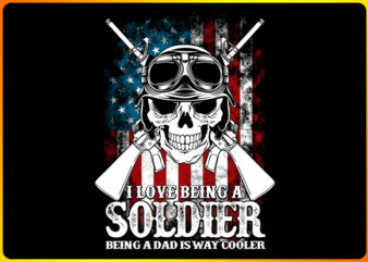 Cool Soldier t shirt vector file