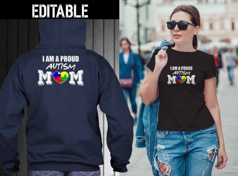 41 AUTISM, mom tshirt designs Bundle editable