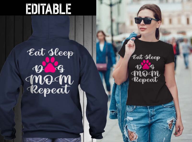 65 Eat sleep repeat bundle tshirt designs editable