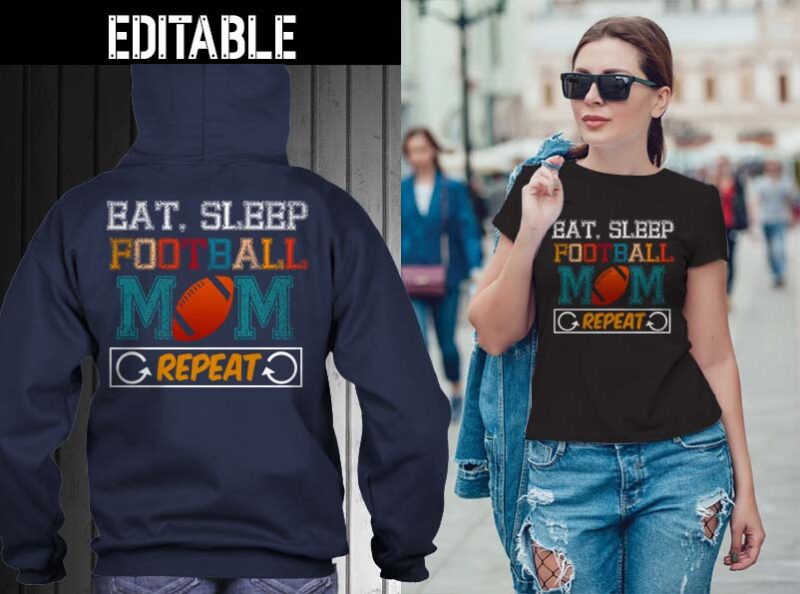 65 Eat sleep repeat bundle tshirt designs editable