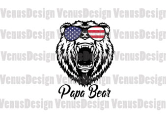 Papa Bear Svg, Fathers Day Svg t shirt illustration