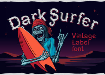 Dark surfer – vintage label font