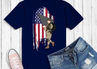 Memorial Day Veterans US Pride Gift shirt svg, US Army Veteran With Gun png, American Flag US Pride Memorial Day T-Shirt,American Flag Military May 25th Gift,Military Daughter Freedom Memorial Day,July