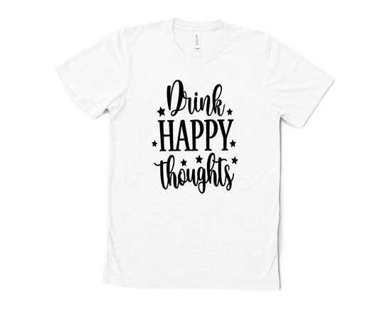 Drink Happy Thoughts Svg, Wine Svg, Coffee Svg, Wine Humor, Wine Quotes, Wine Sayings, Coffee Humor, Coffee Quotes, Coffee Sayings, Vector, Png, Eps, Svg, Funny