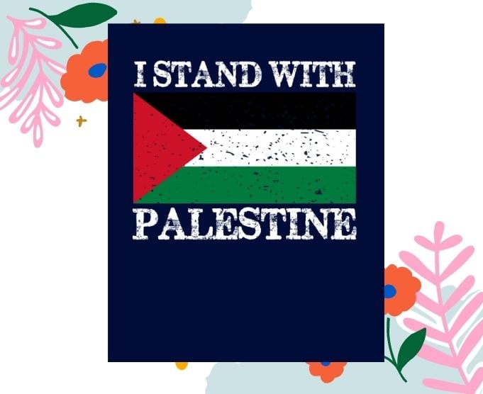 I stand with palestine svg, FI stand with palestine png, Palestinian Flag Support Tees design png, Free Palestine Gaza eps, Palestinian Flag Stand With Falastine Tee T-Shirt design