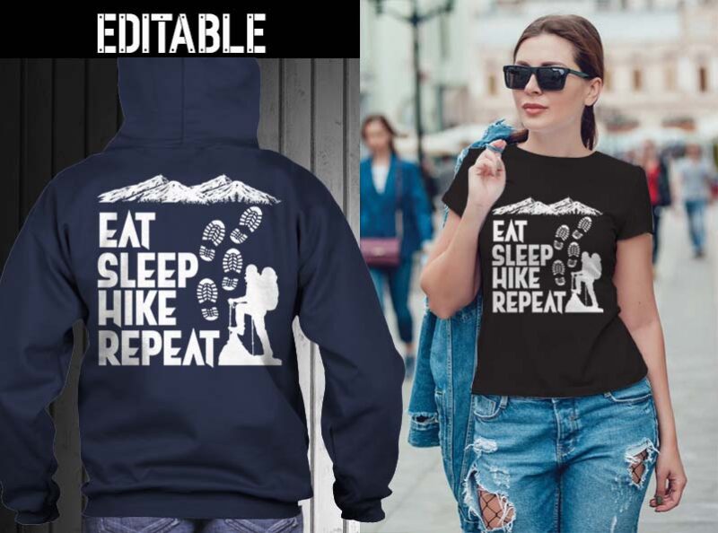 65 Eat sleep repeat bundle tshirt designs editable