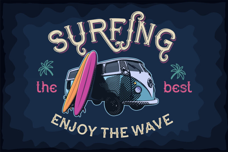 Dark surfer – vintage label font