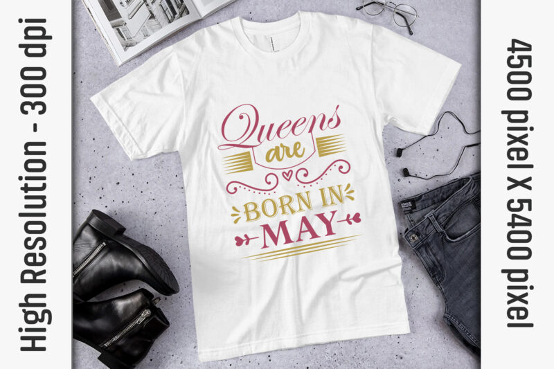 Queens are born in Quotes Designs Bundle