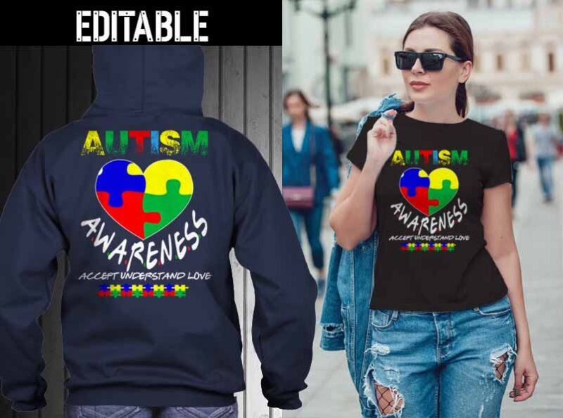 41 AUTISM, mom tshirt designs Bundle editable