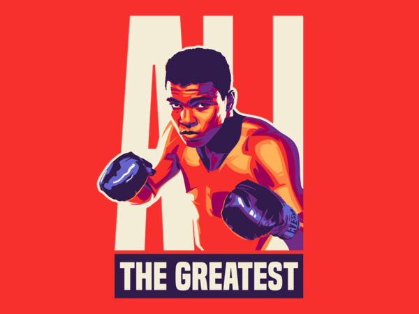 Ali the greatest t shirt vector