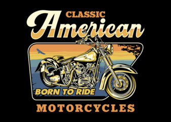 AMERICAN MOTORCYCLES t shirt vector