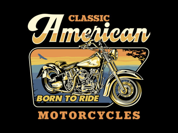 American motorcycles t shirt vector