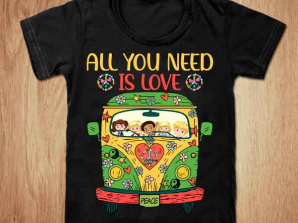 All you need is love peace t-shirt design, love peace shirt, hippie bus shirt, hippie bus, baby tshirt, funny hippie bus tshirt, hippie bus sweatshirts & hoodies