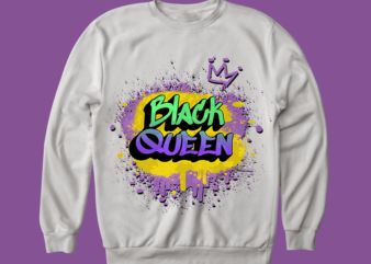 Black queen t-shirt design – Black queen t-shirt design PSD – Black queen t-shirt design PNG